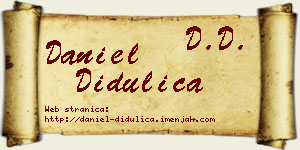 Daniel Didulica vizit kartica